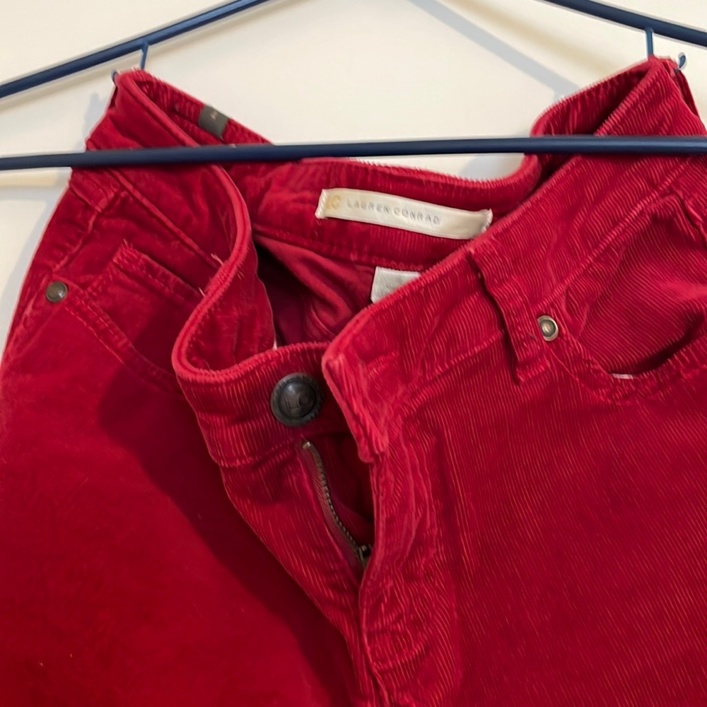 Red corduroy pant